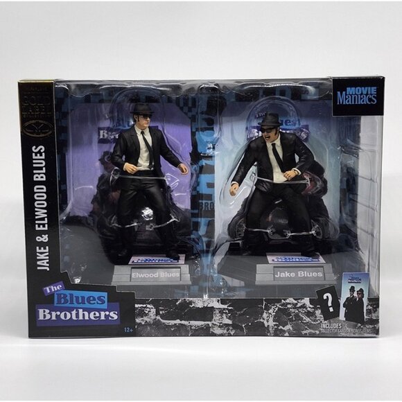 McFarlane Movie Maniacs The Blues Brothers Jake & Elwood Blues 6-inch Posed... - Picture 1 of 7